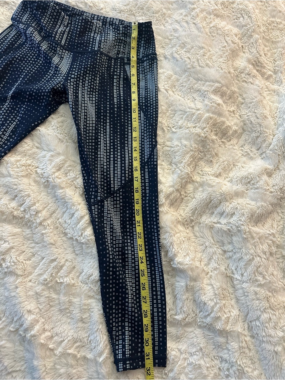 Sweaty Betty Blue SB Fade Print Power 7/8 Workout Leggings size 8-10 - Picture 9 of 10